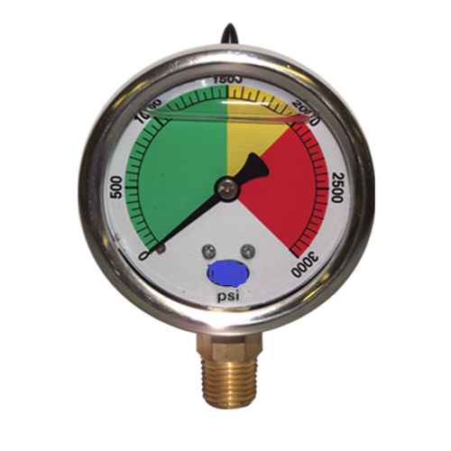 02-3963 Pressure gauge, 4" color coded Waste Handling Machines Recycli...