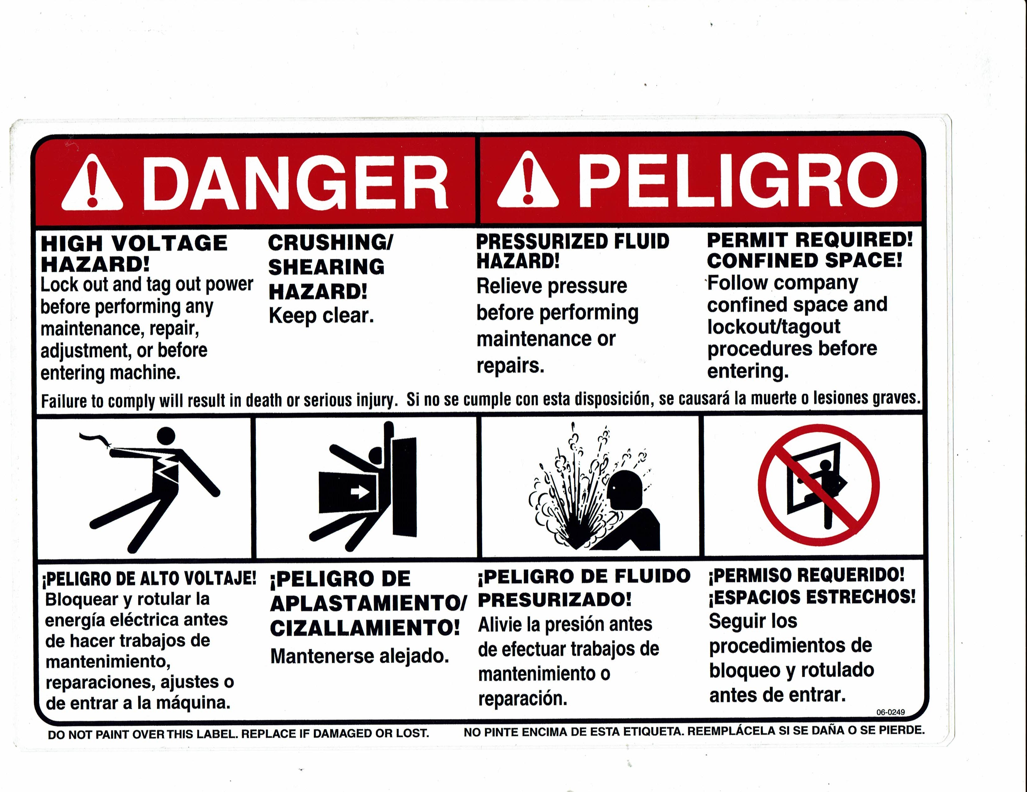 060249 Danger Safety Decal